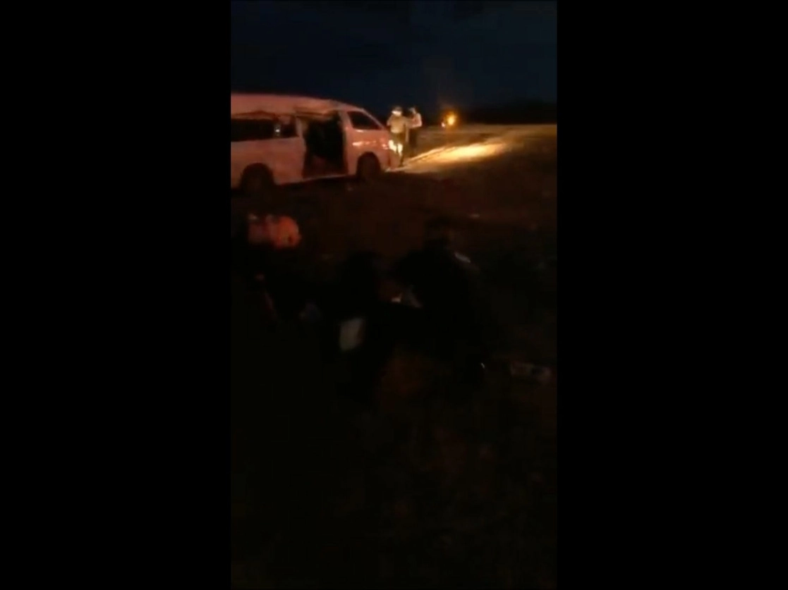 Protección Civil atendió en la autopista a Reynosa a 15 personas heridas. Imagen tomada de un video difundido a través de Twitter 