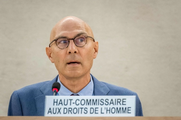 Volker Türk pronuncia un discurso en la inauguración del 54º Consejo de Derechos Humanos de las Naciones Unidas en Ginebra, el 11 de septiembre de 2023. Foto Afp