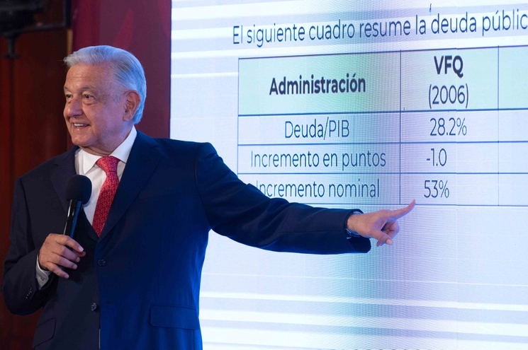 El presidente de México, Andrés Manuel López Obrador, durante su conferencia matutina en Palacio Nacional, en la Ciudad de México, el 14 de septiembre de 2023. Foto cortesía Presidencia