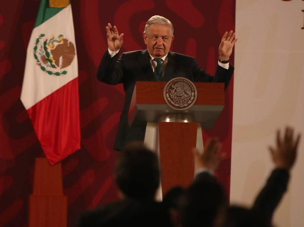 El presidente Andrés Manuel López Obrador durante conferencia de prensa. Foto José Antonio López