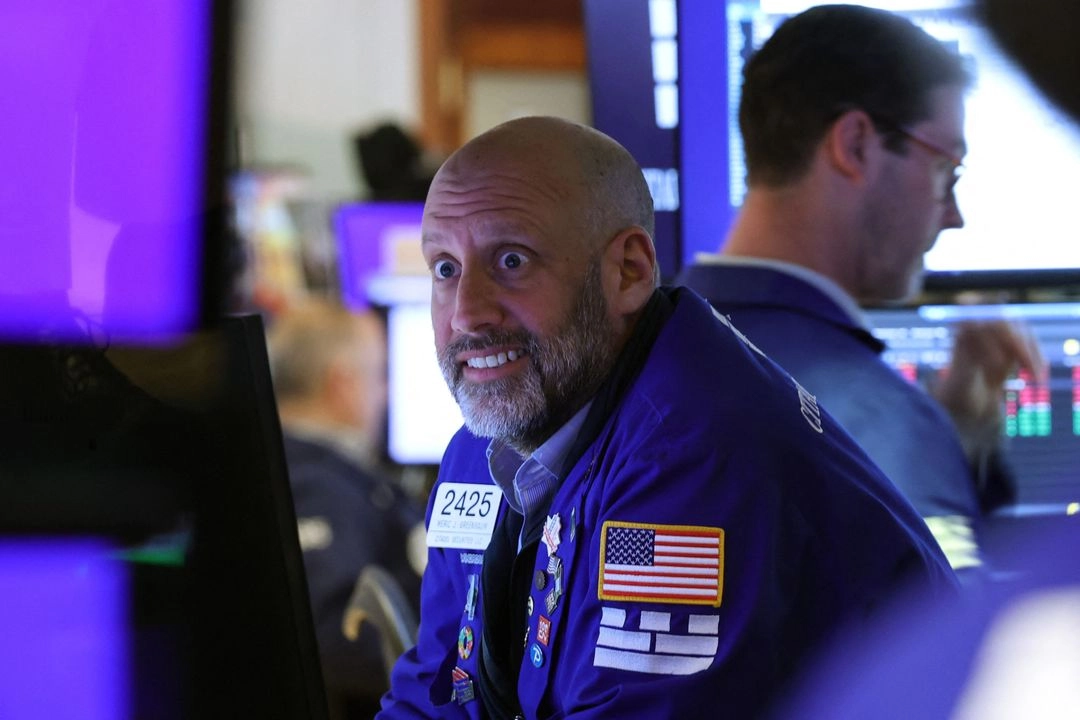 Operador en la bolsa de Nueva York, el 9 de abril de 2025. Foto 