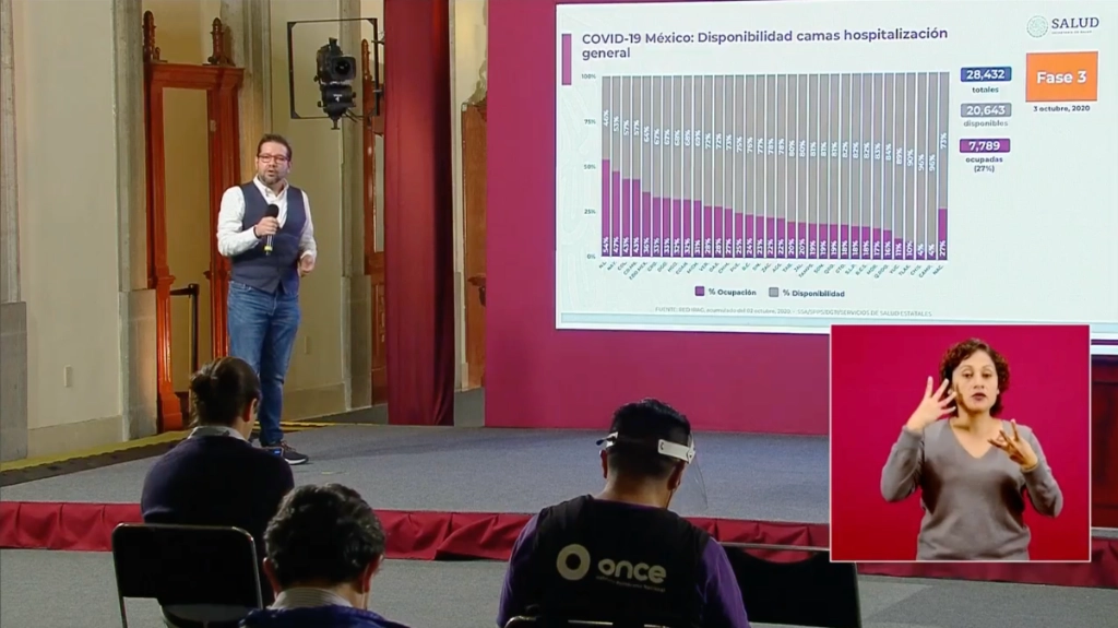 Captura de pantalla de la conferencia de prensa de este sábado 3 de octubre.
