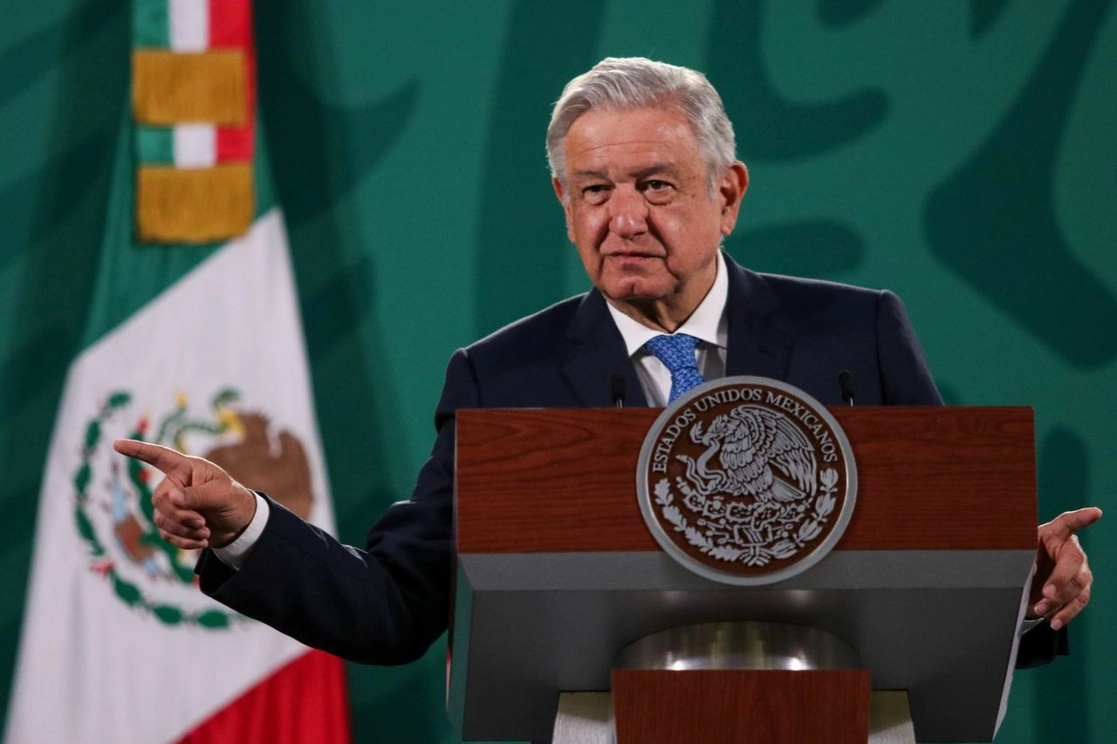 El presidente Andrés Manuel López Obrador durante la conferencia de prensa matutina en Palacio Nacional, el 11 de marzo de 2021. Foto Cuartoscuro