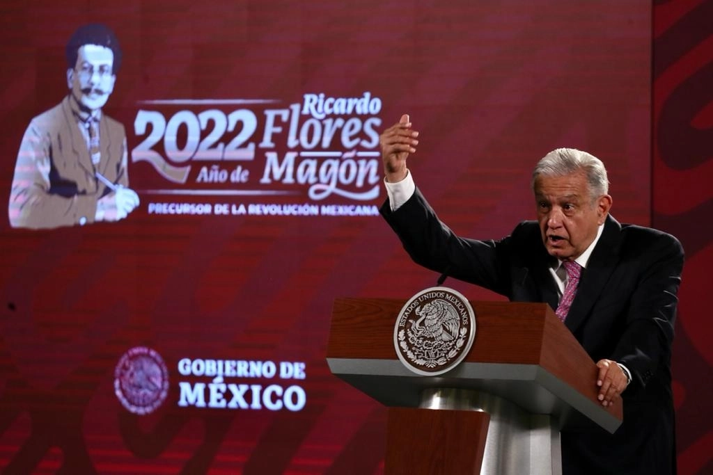 El presidente Andrés Manuel López Obrador durante la conferencia de prensa matutina de Palacio Nacional. Foto Roberto García Ortiz