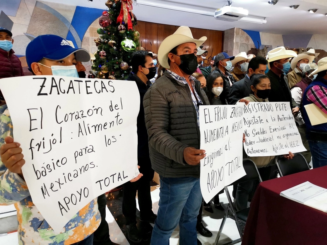 Protesta de campesinos en imagen de archivo. Foto La Jornada
