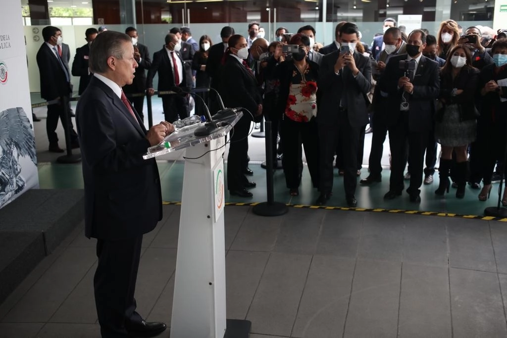 El ministro presidente de la SCJN, Arturo Zaldívar, durante la presentación en la Comisión Permanente de la Agenda Legislativa para la prevención de la violencia contra la mujer y el feminicidio, en la Ciudad de México, el 6 de julio de 2022. Foto José Antonio López



