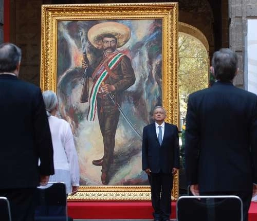 Emiliano Zapata fue "un dirigente cabal, íntegro, con principios", aseveró el presidente Andrés Manuel López Obrador al referirse al líder revolucionario. Foto Guillermo Sologuren / Archivo
