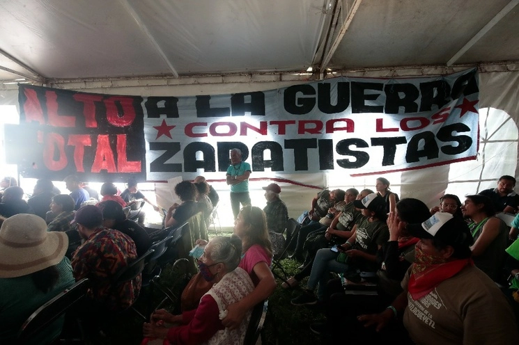 MAIZ, el movimiento zapatista, se ha deslindado del otro grupo que usa el mismo acrónimo pero que pertenece al CJNG. Foto Luis Castillo / Archivo 