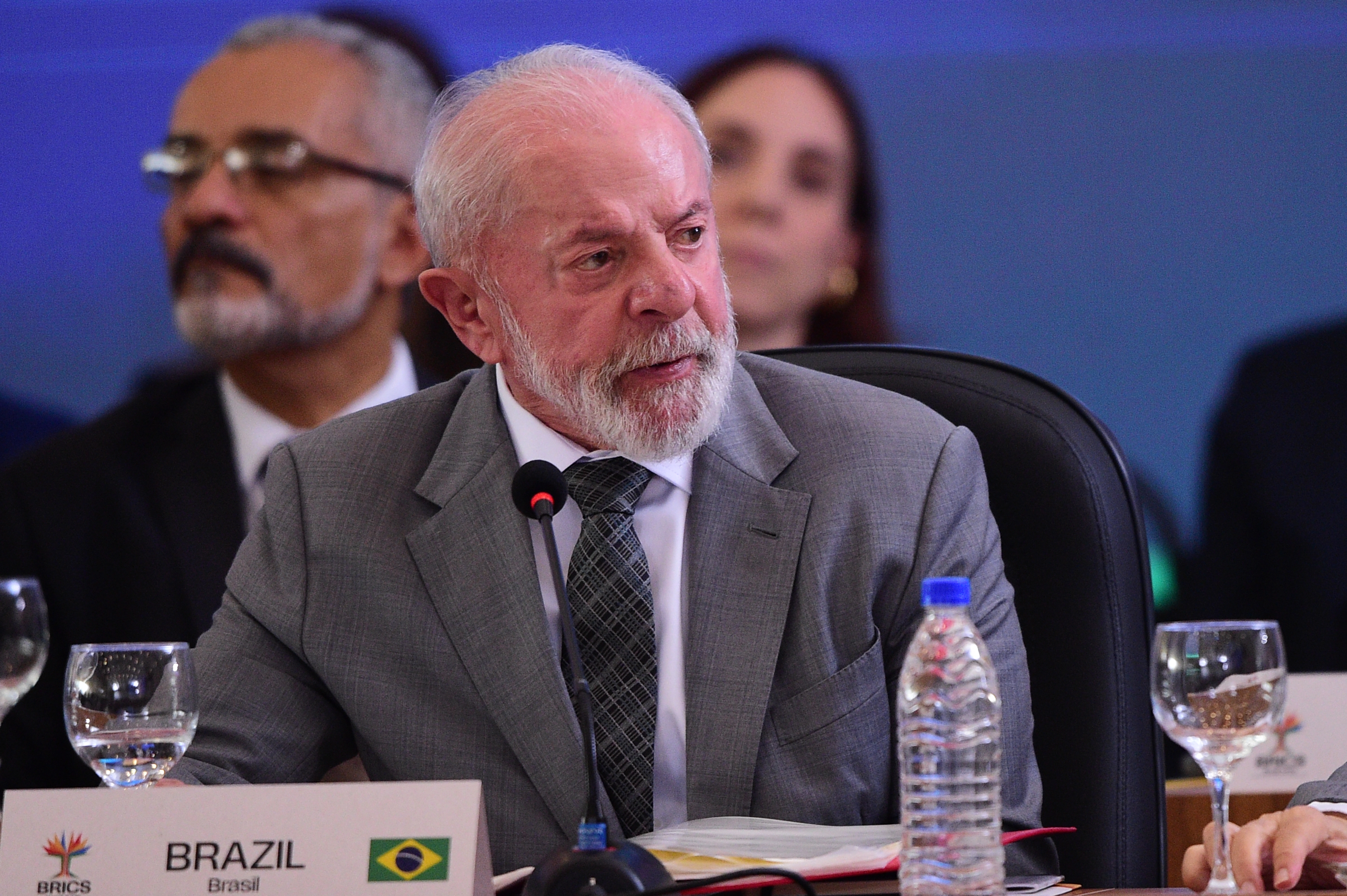 El presidente de Brasil, Luiz Inácio Lula da Silva, durante la reunión de jefes negociadores del grupo BRICS, en el Palacio de Itamaraty, en Brasilia, Brasil, el 26 de febrero de 2025. Foto 