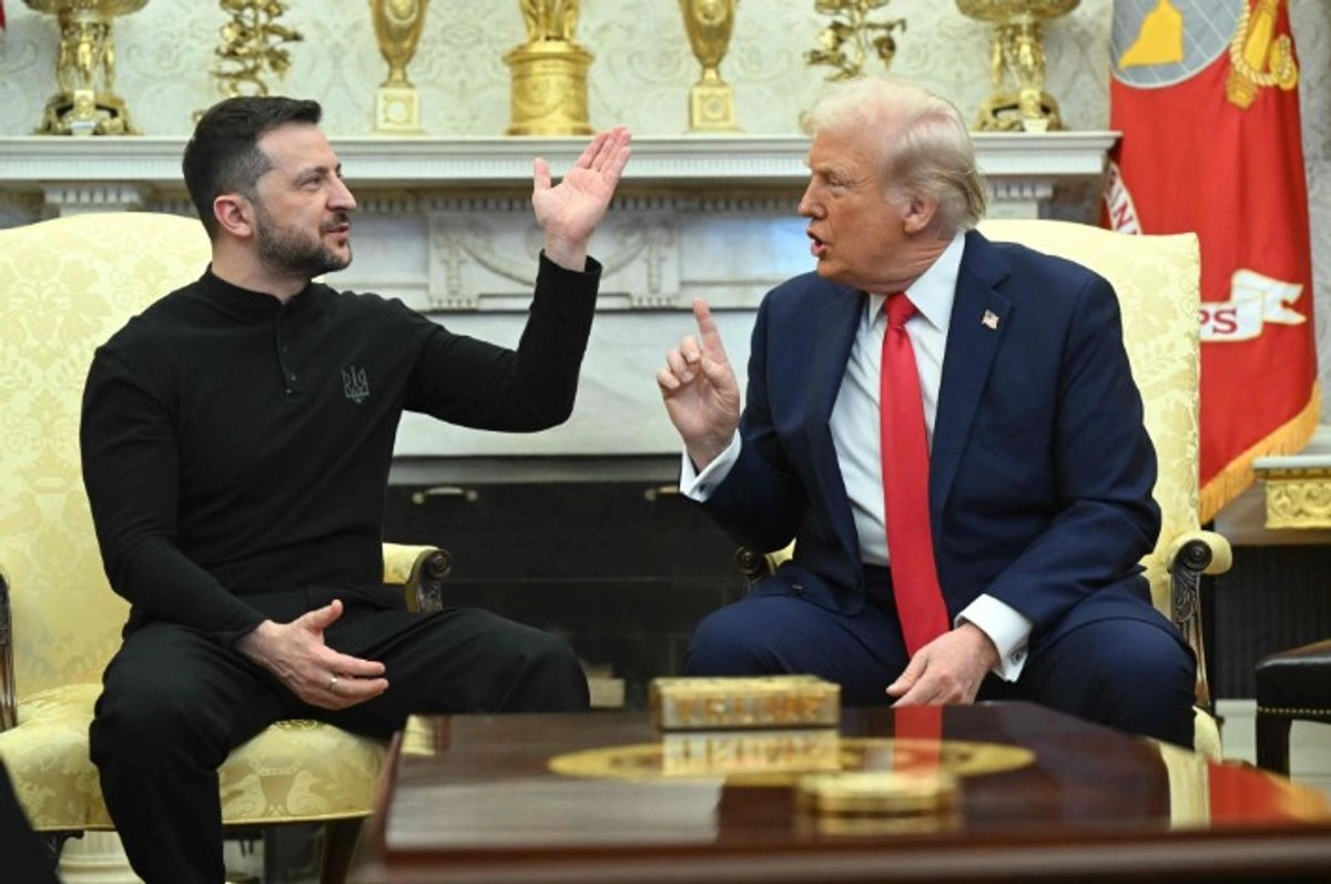 El presidente de Estados Unidos, Donald Trump, y el presidente de Ucrania, Volodymir Zelensky, se reunieron en la Oficina Oval de la Casa Blanca en Washington, DC, el 28 de febrero de 2025. 