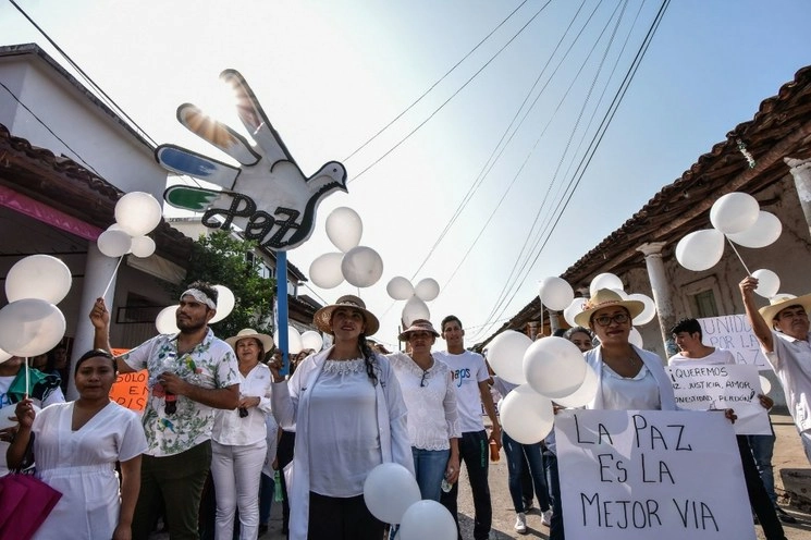 Marcha por la paz en Zirándaro, Guerrero, en imagen del 6 de diciembre pasado. Foto Cuartoscuro